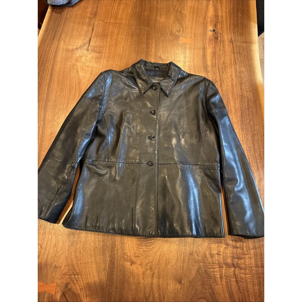 Y2K BANANA REPUBLIC Soft Butter Genuine Leather Women’s Jacket Size large